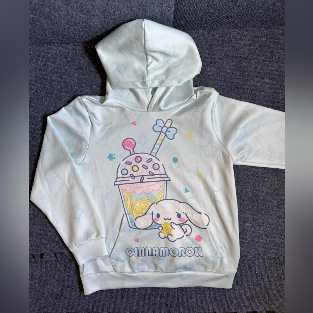 Girls Light Blue Cinnamoroll Hoodie